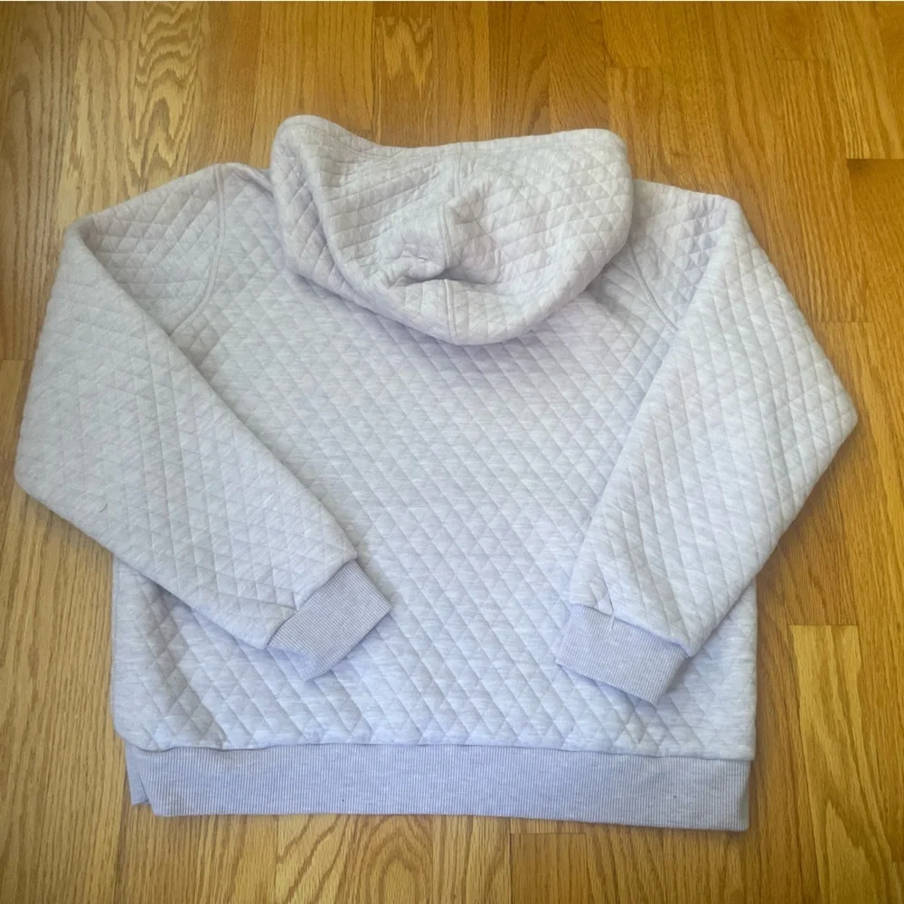 Marine Layer Corbet Lavender Quilted Hooded Sweatshirt - Picture 7 of 9